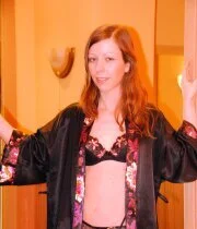 Hot wife posing in sexy lingerie