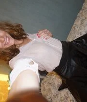 House wife posing in black stockings