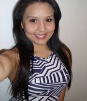 Smiling babe showing her goods