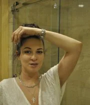 MILF taking a hot shower