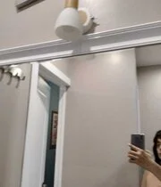 Amateur busty MILF taking hot selfies in her hotel bathroom