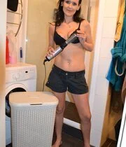 Hubby took some pics of me while I was getting ready