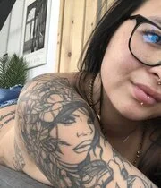Sexy tattooed girl showing her blowjobs skills in POV