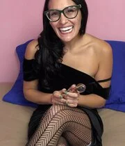 Roommate With Glasses Tries Out Her New Toy