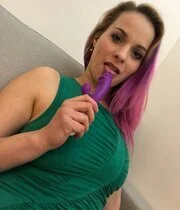 Using Her Favorite Purple Vibrator To Orgasm