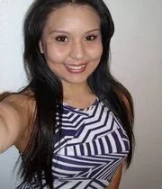 Smiling babe showing her goods