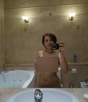 Naked in the bathroom