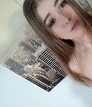 Brunette teen girl and her beautifully shaved pussy