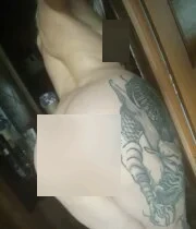 Tattooed babe with a nice big booty