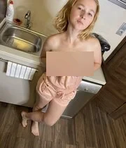 I had a hot solo photo session while in the kitchen