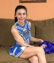 Horny cheerleader could not hold back from using her toy