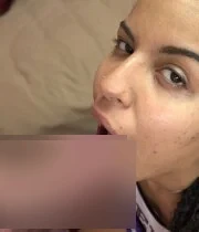 Cute cheerleader masturbates with a toy before fucking in POV