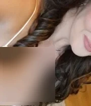 Busty brunette slut loves rubbing a dick between her big tits