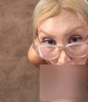 Blonde chick in a bunny costume sucking a dick in POV