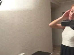 When I saw this big mirror I just had to record myself