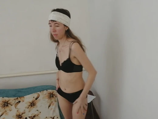 Petite lady stimulates her cunt until she achieves a full orgasm