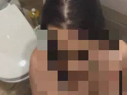 Sloppy blowjob session in the bathroom with my horny woman