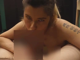 Alluring roommate strokes my erect wiener before sucking on it