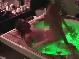 Horny MILF first time fucked in jacuzzi