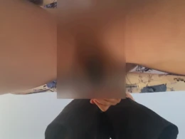 Horny bitch using a vibrator while sucking a dick outdoors