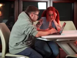 She begged for exam help, but ended up on her knees instead 🍆💦