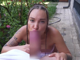 Bikini Babe Drops To Her Knees And Gives Me The Wettest Blowjob