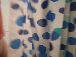 Preparing for work by stimulating my vagina in the bathroom