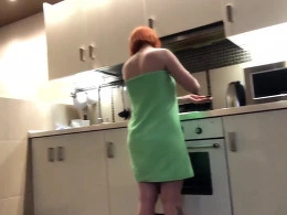 Tattooed redhead enjoys having my cock explore her sexy mouth