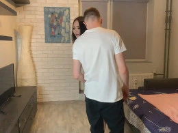 Hot blowjob and cowgirl drilling before heading out to work