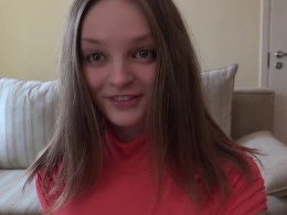 Brunette girlfriend teasing on camera