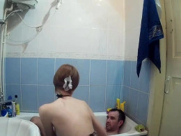 Hot fuck in the bathroom with my horny wife