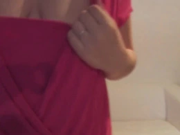 Lonely mom removes her dress and pleasures her love tunnel