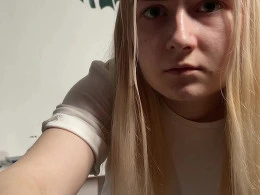 Blonde 20yo girl fingering her pussy to orgasm
