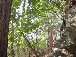 Amazing outdoor fuck and creampie with super horny girlfriend