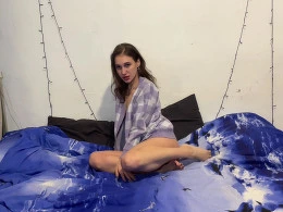 Tattooed teen girl masturbating with sex toy