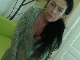 Desirable MILF teases in red lingerie before I fuck her hard