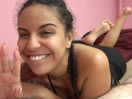 Masturbating, She Playfully Says, 'Stick Your Dick Right Here!' 😍🍑