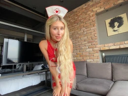 She dressed up as a nurse and I let her pleasure me