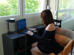 Fixing step moms laptop and then fucking her