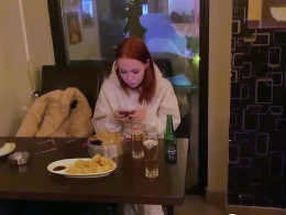 Hot redhead chick sucks and rides a dick after waking up