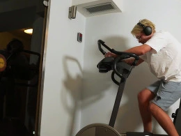 My redhead GF loves fucking in the locker room after working out