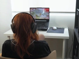 Sexy gamer girl fucking while playing her favorite game