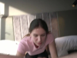 Slutty brunette chick gave me a rimjob
