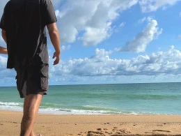I got to sunbathe completely naked on the beach