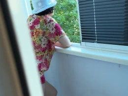 Kinky brunette granny drops down on her knees to suck a dick