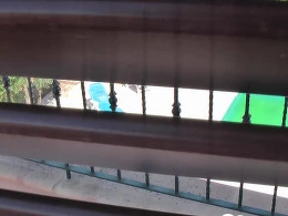 Watch as I Capture My Hot Neighbor Getting It On with Her Lover Next to the Pool 😏📹