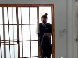 Masked thief fucked a tattooed alone girl