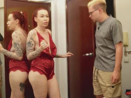 Cleaning in Sexy Lingerie Turns Into Stepson Fucking My Pussy Hard Until We Both Cum 🥒😍