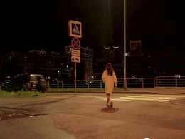 Night Walk With This Beauty Ended With Her Begging for Doggy