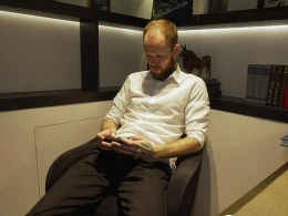 Caught him stroking his cock so I took over and finished him with my pussy